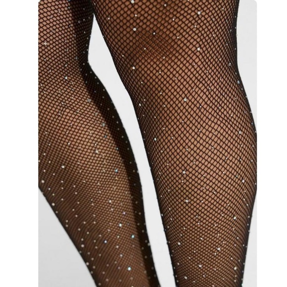 TORRID NWT Rhinestone Fishnet Tights - Picture 2 of 3